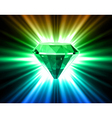 Colorful diamond on bright background vector image
