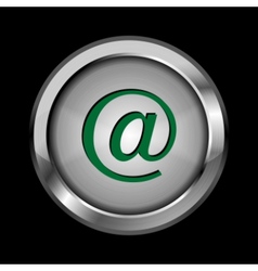 Metal button vector image