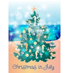 Christmas in July vector image
