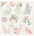 Vintage wedding design elements vector image