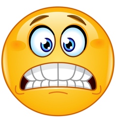 Grimacing emoticon vector image