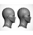 Female head in profile vector image