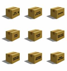 Cardboard mail boxes vector image