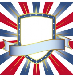 New frame usa colors shield vector image