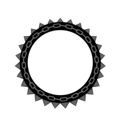 Chain round frame isolated collar for aggressive vector image