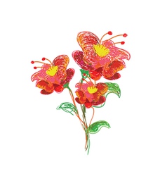 Flowers hand drawn vector image