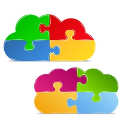 Puzzle Clouds vector image