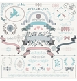 Colorful Sketched Rustic Floral Design vector image