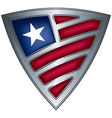 Steel shield with flag liberia vector image