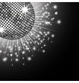 Gold disco ball and stars vector image