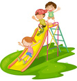 Kids at a park vector image