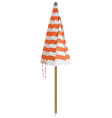 Closed beach umbrella vector image