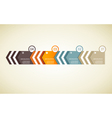 Four colored paper triangles vector image