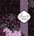 Purple floral card template vector image