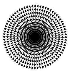 Black and white hypnotic background vector image