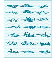Set vektor waves Set vektor waves vector image