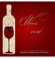 Template of a wine card vector image