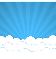 Rays and clouds vector image