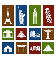 World landmarks Royalty Free Vector Image - VectorStock