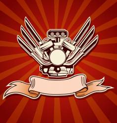 Motor power wallpaper vector image