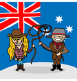 Welcome to Australia people vector image