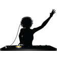 Dj silhouette vector image