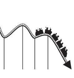 Roller coaster graph vector image