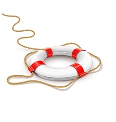 Rescue ring for quick help vector image