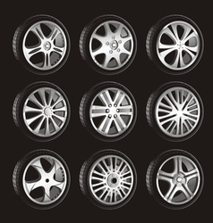 Automotive wheel vector image