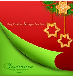 Christmas background with sweets vector image