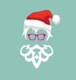 Santa claus hipster fashion style vector image