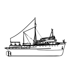 Fishing boat vector image