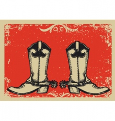 Cowboy boots vector image