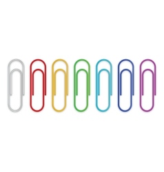 Paper clips set vector image