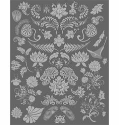 Floral design elements vector image