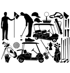 Golf set vector image