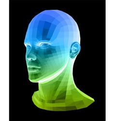 Human head Abstract vector image