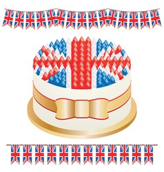 Union jack cake vector image
