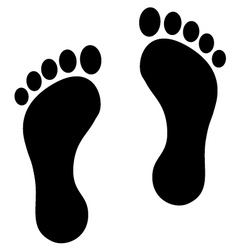 Footprint black vector image
