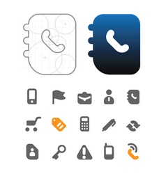 Designers icons for business vector image