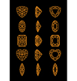 Collection of different shapes of a gemstone Collection of different shapes of a gemstone vector image