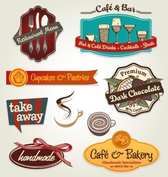 Retro label set vector image