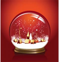 Ball snow red vector image