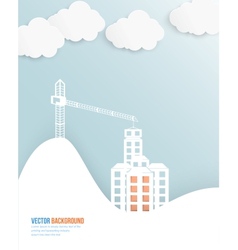 Cloud and tree Abstract web vector image