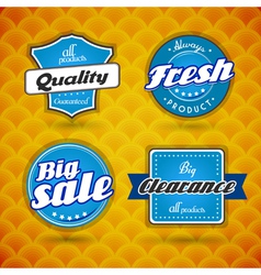 Set of blue labels vector image