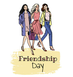 Friendship day card vector image