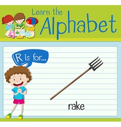 Flashcard alphabet r is for reef Royalty Free Vector Image