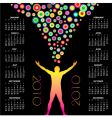 2010 man circles calendar vector image