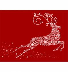 Christmas deer vector image