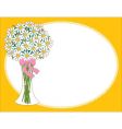 Daisy vase vector image